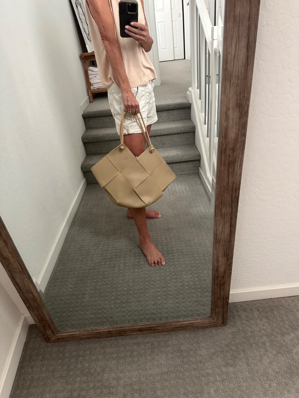 New unbranded vegan leather tote bag / with Pouchette - Picture 6 of 6